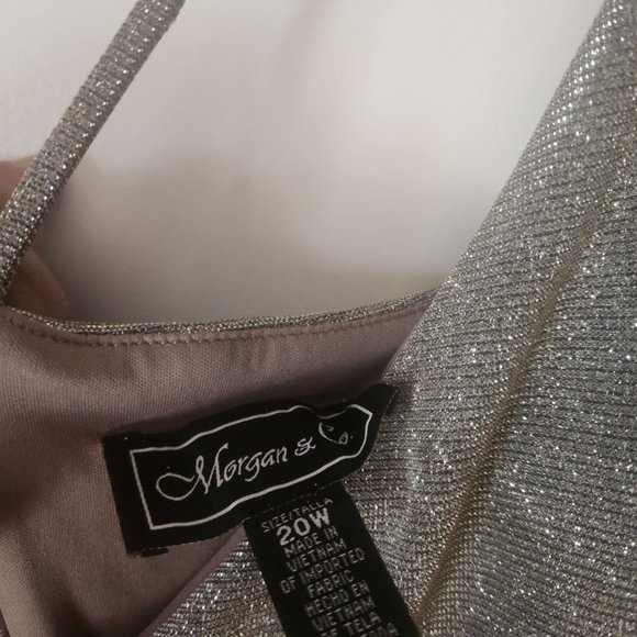 Gold Taupe Bling Formal Dress - Picture 3 of 3